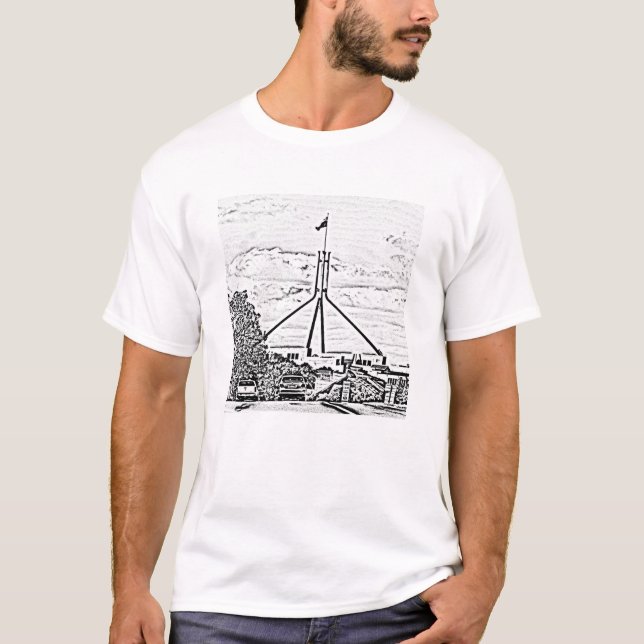 Australiensisk parlament - Canberra T-shirt (Framsida)