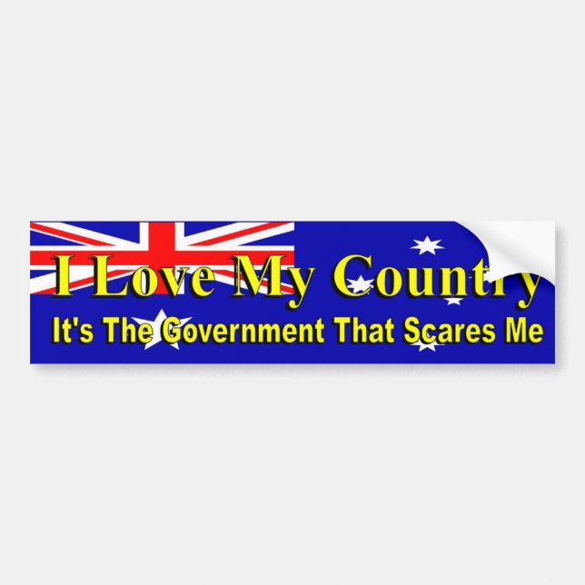 Australiensisk politik älskar mitt land som Govt Bildekal (Framsidan)