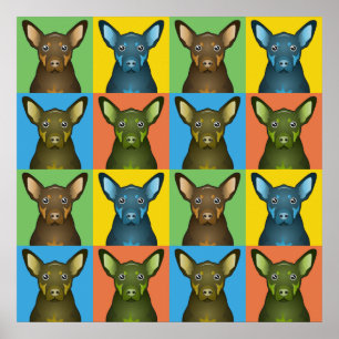Australiensisk Pop-Konst för Kelpiehundtecknad Poster