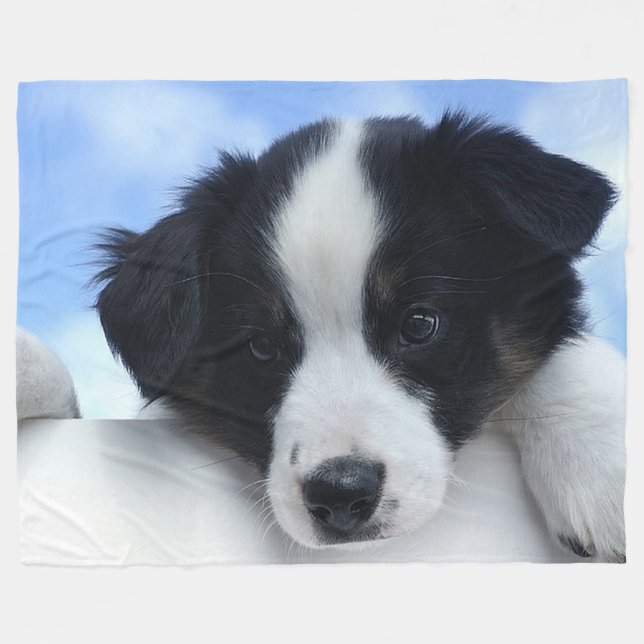 Australiensisk Sheepdog på den stora ullfilten Fleecefilt (Framsidan (Horisontell))