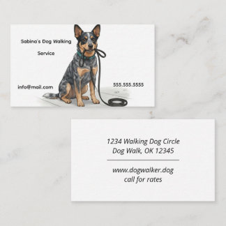 Australiensisk Shepherd Hundpromenadservice Visitkort