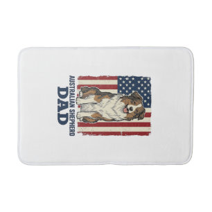 Australiensisk Shepherd Pappa Patriotisk Vintage V Badrumsmatta