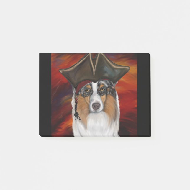 Australiensisk Shepherd-Sjökapare Post-it Block (Framsida)