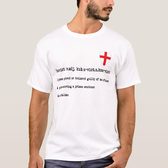 Australiensisk straffångedefinition tee shirt (Framsida)