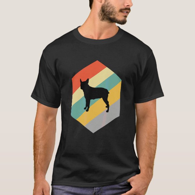 Australiensisk Stumpy Tail Nötkreatur Hund Vintage T Shirt (Framsida)