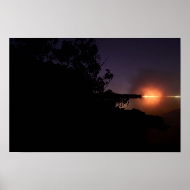 Australiensisk tank 105mm för Leopard AS-1 Poster (Framsidan)
