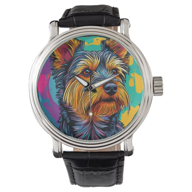 Australiensisk terrier hund armbandsur (Framsida)