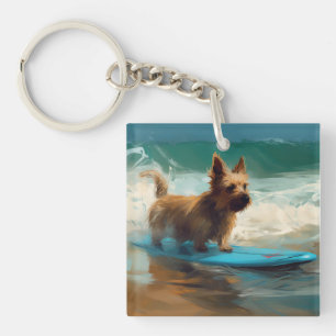 Australiensisk terrier strand surfing målning