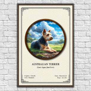 Australiensisk terrier zoologisk serie poster