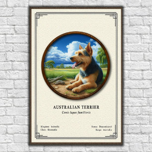 Australiensisk terrier zoologisk serie poster
