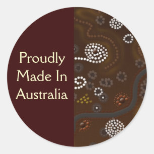 Australiensiska Aboriginal klistermärkear för Runt Klistermärke