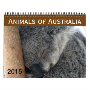australiensiska djur 2015 kalender