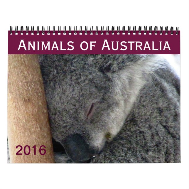 australiensiska djur 2016 kalender (Omslag)