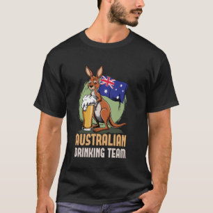 Australiensiska Drickande Lag Australienska Flagga T Shirt