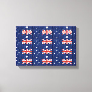 australiensiska flaggadesignThunder_Cove blått Canvastryck