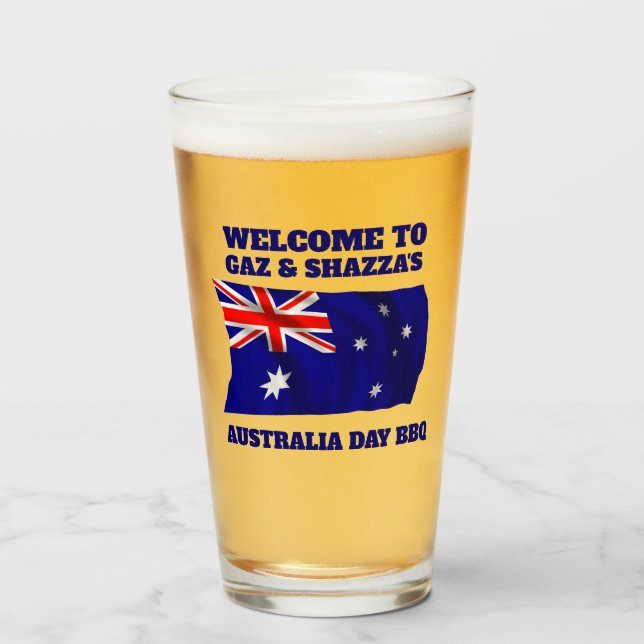 Australiensiska flaggans moderna Aussie-personliga Glaskopp (Framsida fylld)