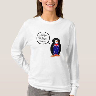 Australiensiska flaggans vilda pingvinpersonliga g t shirt