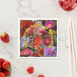 Australiensiska Inhemska Vilda Blommor Cocktail Pappersservett