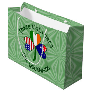 Australiensiska Irländska USA-flaggor Shamrock Per