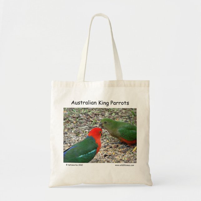 Australiensiska kungpapegojor tygkasse (Framsidan)