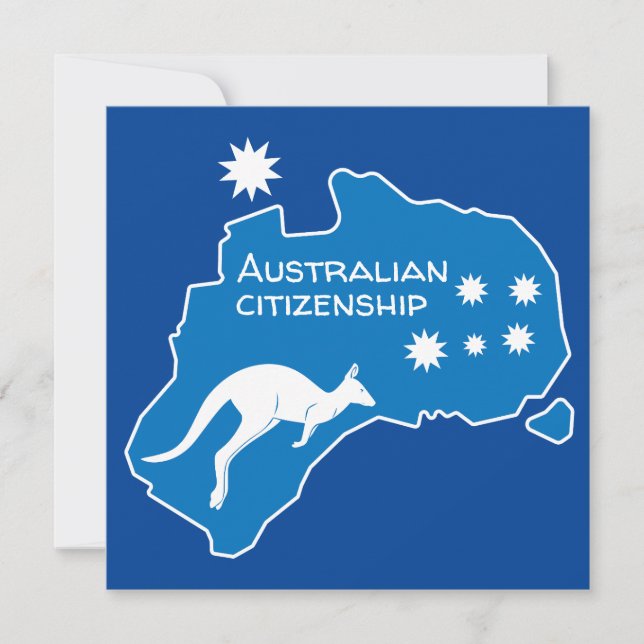 Australiensiska medborgarskapspartygåvor kort (Framsida)