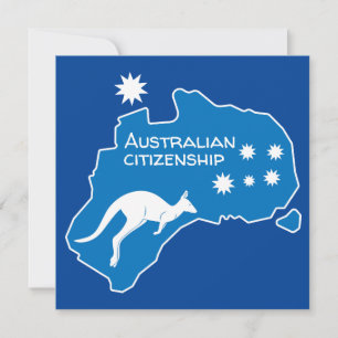 Australiensiska medborgarskapspartygåvor kort