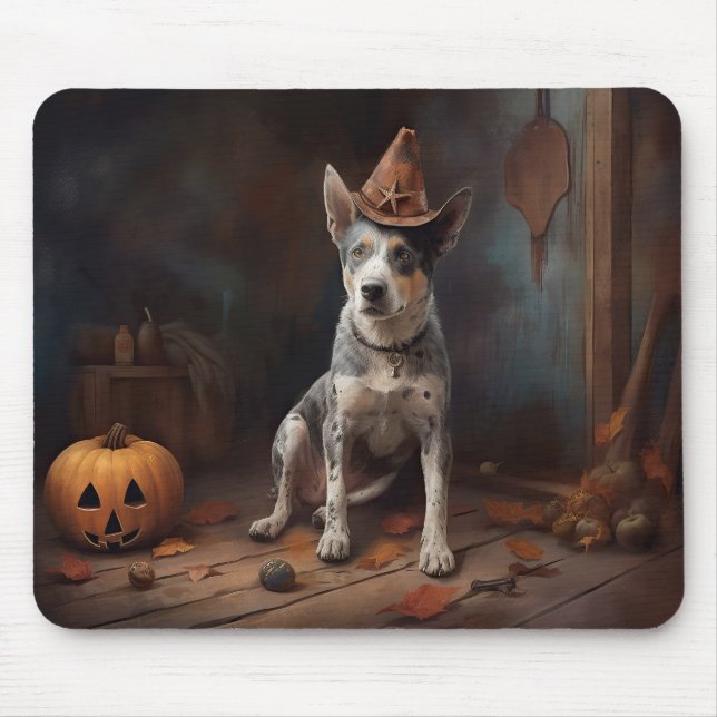 Australiensiska Nötkött Pumpor Halloween Skräck Musmatta (Framsidan)
