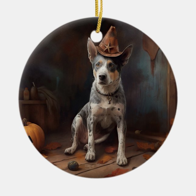 Australiensiska Nötköttspumpor Halloween Skräck Julgransprydnad Keramik (Framsidan)