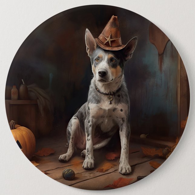 Australiensiska Nötköttspumpor Halloween Skräck Knapp (Framsida)