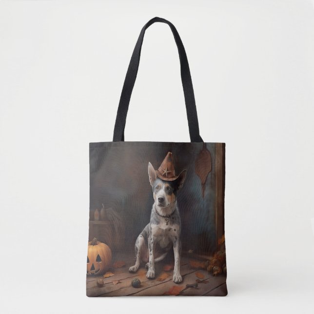 Australiensiska Nötköttspumpor Halloween Skräckinj Tygkasse (Framsida)