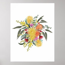 Australiensiska sommarblommor poster