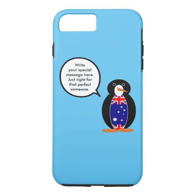 Australiensiska Talande Ms Penguin Personlig  Case-Mate iPhone Skal (Baksida)