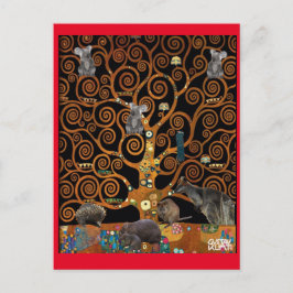 Australiensiska vilda djur i Livets träd, Klimt-pa Vykort