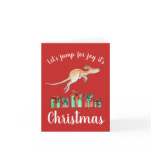 Australiensiskt hopp för glädjekängurujulkort