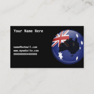 Australiensiskt jordklot, ditt namn här, visitkort