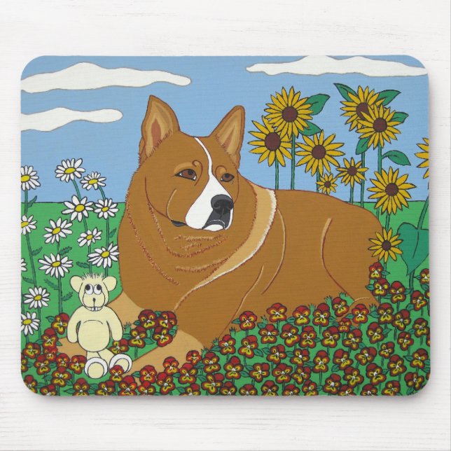 Australiensiskt nötkreatur förföljer Mousepad Musmatta (Framsidan)