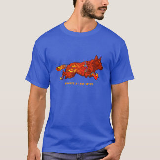 Australiensiskt nötkreatur förföljer - osäkert på tee shirt