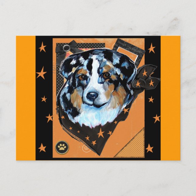 AUSTRALIENSK HERDEHUND VYKORT (Framsida)
