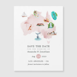 Australienska bröllop med Save the Date