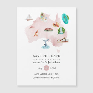 Australienska bröllop med Save the Date