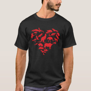 Australienskt djurhjärta Australienskt hjärta käng T Shirt