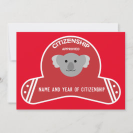 Australienskt medborgarskap parti gratulationspres tack kort