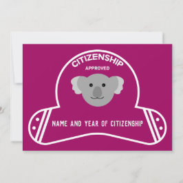 Australienskt medborgarskap present gratulationsgå tack kort