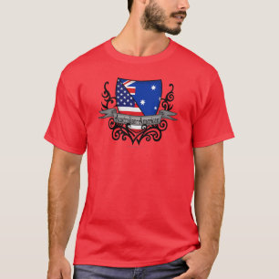 Australier-Amerikanen skyddar flagga Tee Shirt