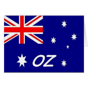Australieruns-flagga Hälsningskort