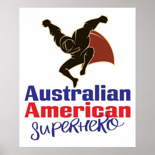 Australisk amerikansk superhjälte poster (Framsidan)