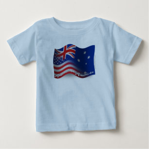 Australisk-amerikanska Waving Flagga Tee