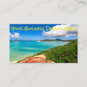 Australisk Blue Tropical Island Beach Visitkort