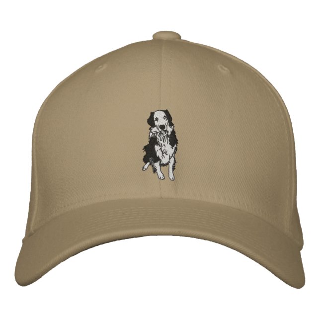 australisk collie broderad keps (Framsida)