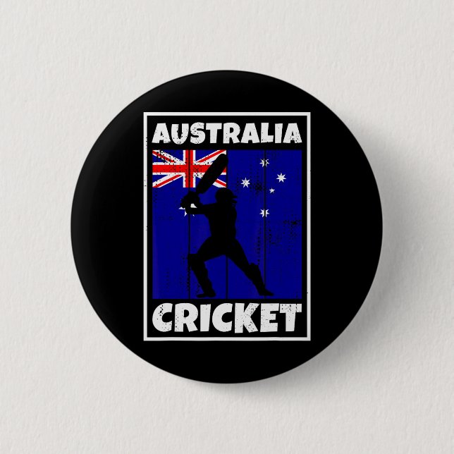 Australisk cricketfanflagga Australien cricket Knapp (Framsida)